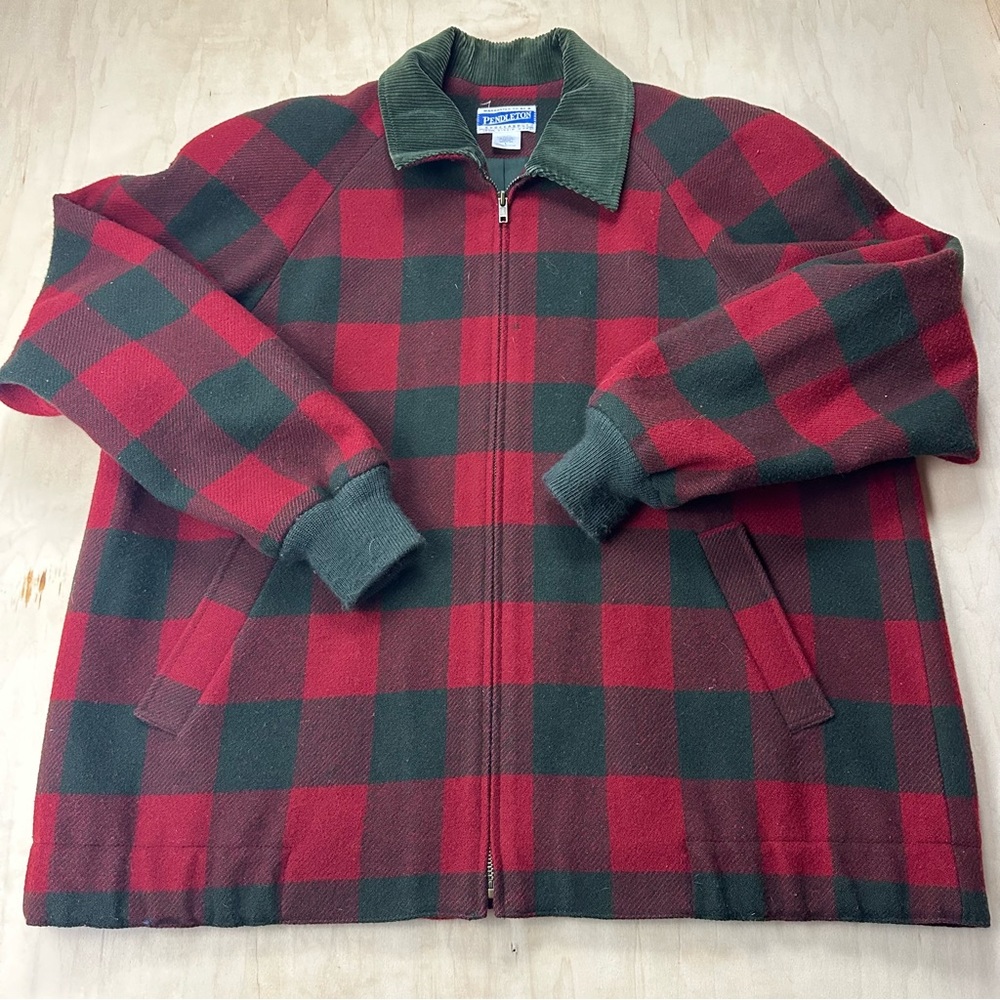 Pendleton Red and Black Plaid Jacket